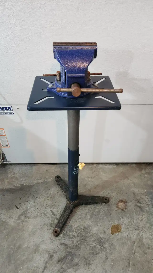 Swivel vise on stand for sale