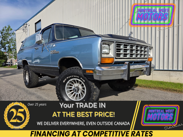 1985 Dodge Ram Charger Royal SE / 4x4 / 318ci RARE !