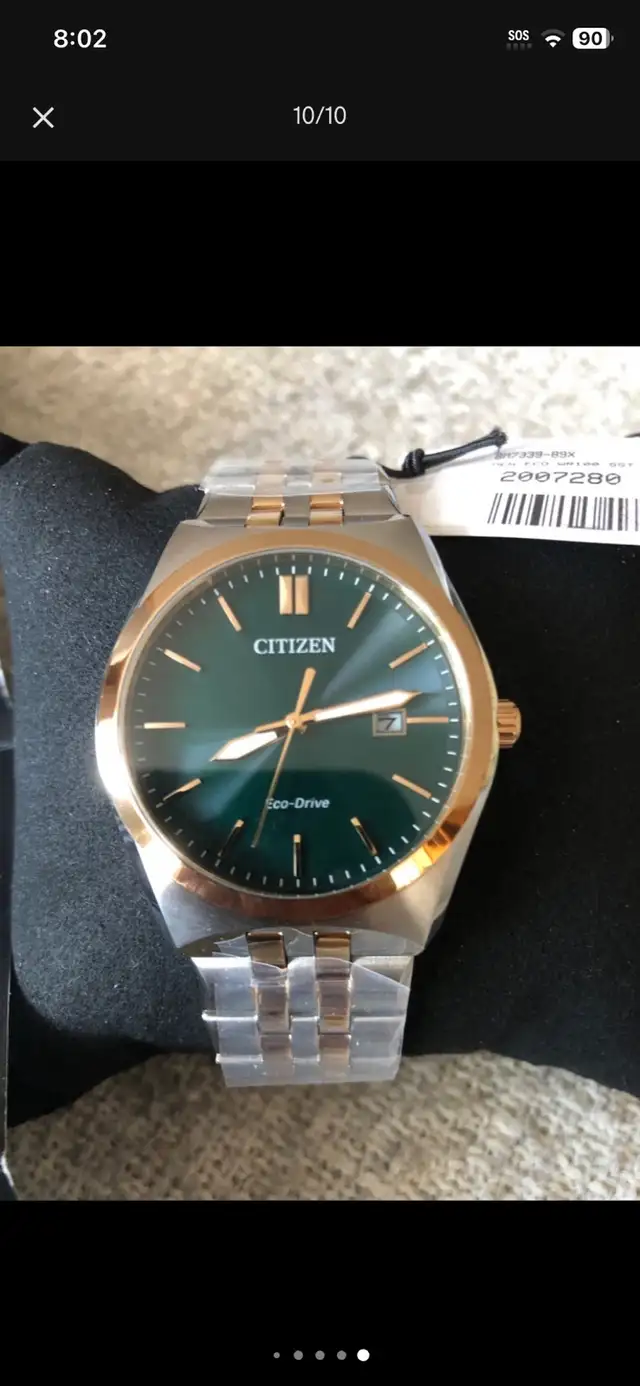Brand new men’s Citizen Eco Drive Corso Green Dial 40 mm