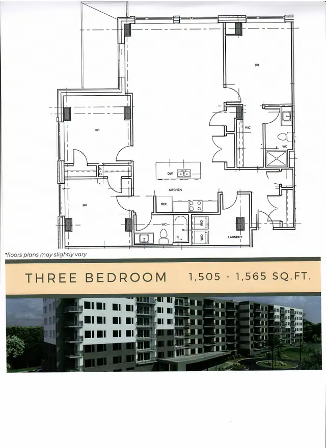 3 Bedroom Corner Unit available on Broad Street