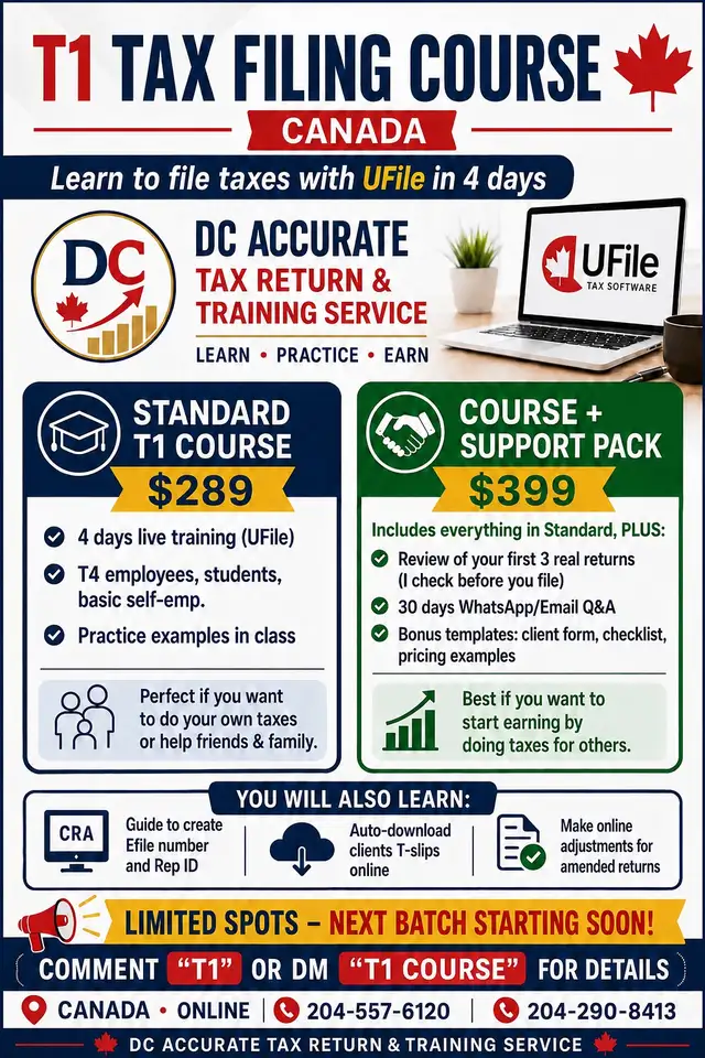 Master Canadian T1 Tax Filing in Just 4 Days!