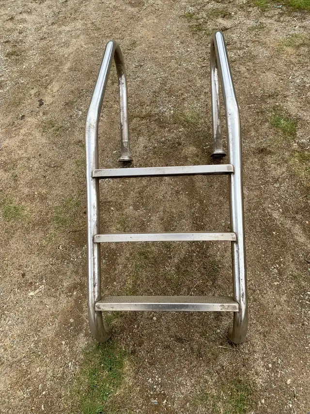 Pool Ladder Stainless Steel Metallic Silver Safety Hand Rail