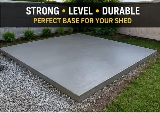 Concrete Work for Shed and Storage Foundations