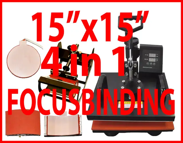New Style 15x15' 4in1 Transfer Heat Press Mug Plate Cap Shirts