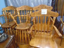 6 wooden chairs