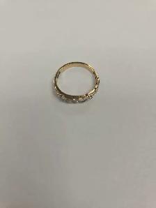 Bague en or 14k pierre blanche