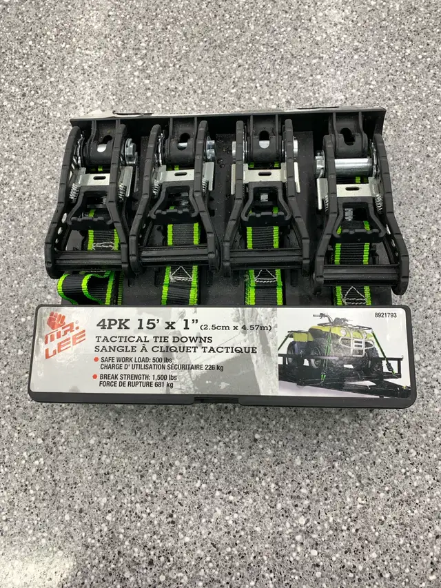 Mr Lee 4 Pack Tie down straps 500lbs