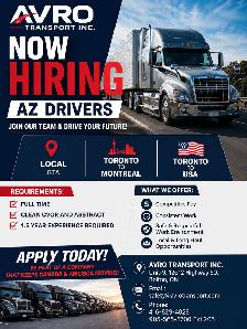NOW HIRING — AZ DRIVERS