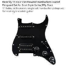 Musiclily 11 Hole SSH Prewired Humbuckers Loaded Pickguard Set