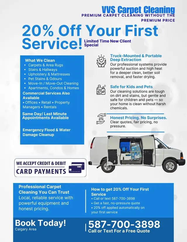 Truckmounted  Steam Carpet/ upholstery cleaning  and shampoo
