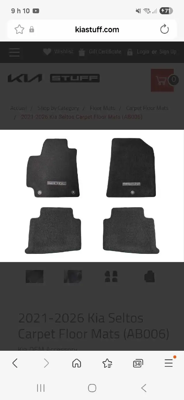 tapis d'auto