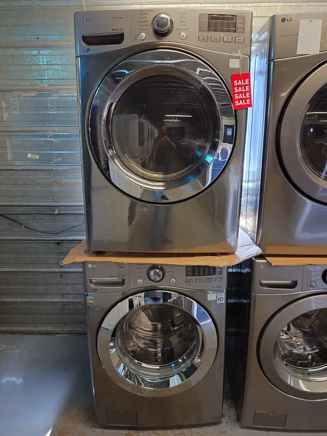 LG '27' Graphite Front Load Washer / Dryer Set on Sale‼️