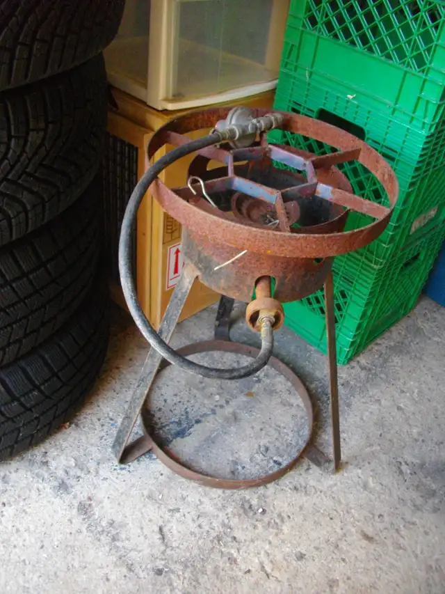 old propane outdoor stove