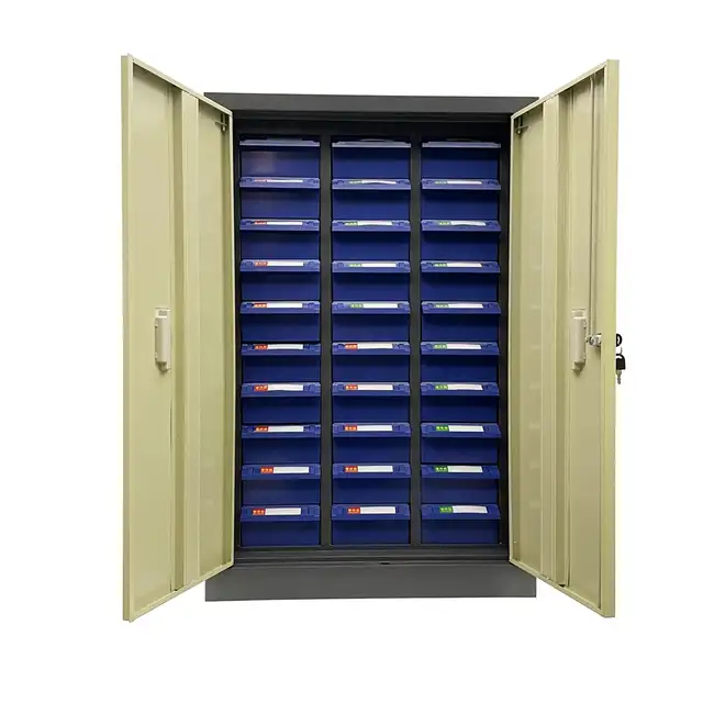 30 Large Drawers Parts Cabinet with Doors and Lock 054559