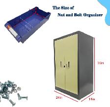 30 Large Drawers Parts Cabinet with Doors and Lock 054559 - Photo 3