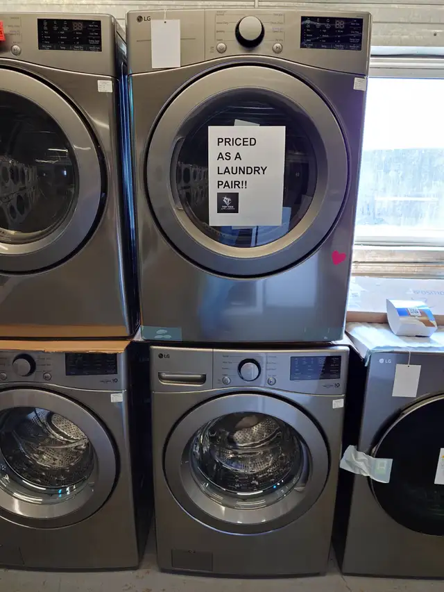 LG '27' Graphite Front Load Washer & Dryer Set on Sale‼️