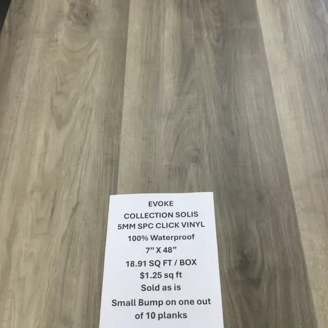 Evoke Solis Eron, SPC Click Vinyl Plank 5mm thick $1.25 sq ft