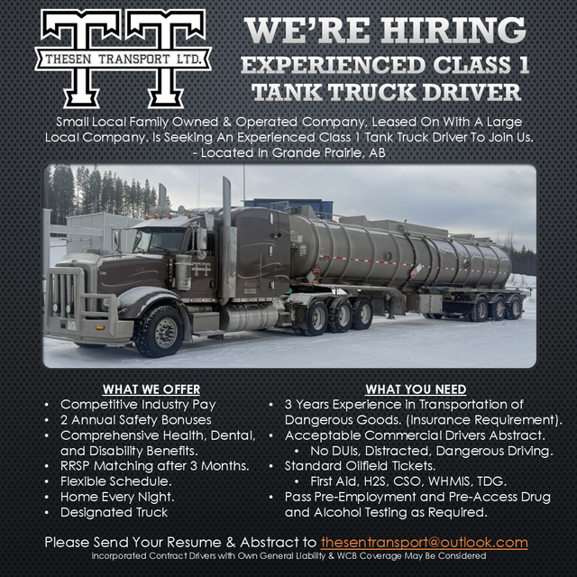 Class 1 Tank Truck Driver