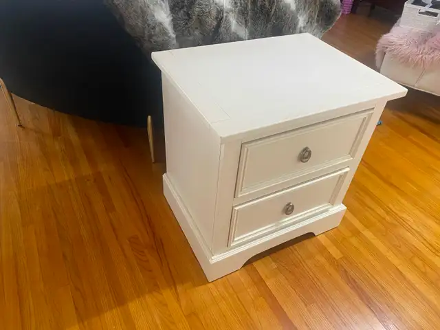 White Bedside Table