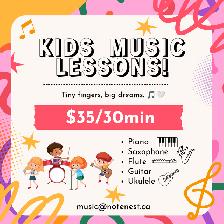Kids music lessons $35/30min