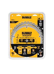 New! DeWalt 2-Pack 10' 60 Tooth & 32 Tooth Saw Blades Combo Pack