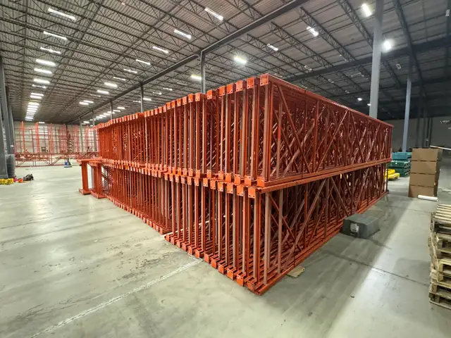 Used RediRack pallet racking frames 48" Deep. Like new.