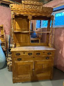 Antique solid wood hutch