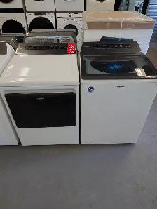 Whirlpool '27' White Top Load Washer / Dryer Set on Sale‼️