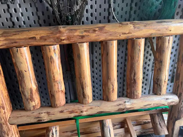 HomemadeQueen log bed frame