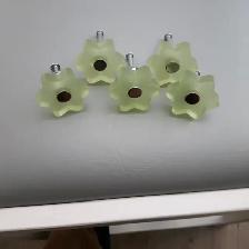 5 POIGNÉES VERTES PALES AVEC LEURS VIS ARGENT: $2.00 CHACUNE - Photo 3