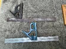 2 Vintage Combination Squares, 1 Wood Handle Square & 3 Levels ! - Photo 3