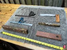2 Vintage Combination Squares, 1 Wood Handle Square & 3 Levels ! - Photo 4