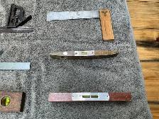 2 Vintage Combination Squares, 1 Wood Handle Square & 3 Levels ! - Photo 8