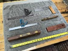2 Vintage Combination Squares, 1 Wood Handle Square & 3 Levels ! - Photo 10