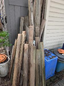 Free cedar 2 x 4s. Suitable for outdoor projects or firewood