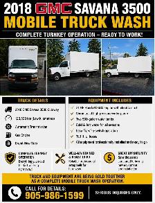 2018 GMC Savana Cutaway – Mobile Wash Truck Business