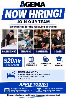 HOUSEKEEPERS WANTED