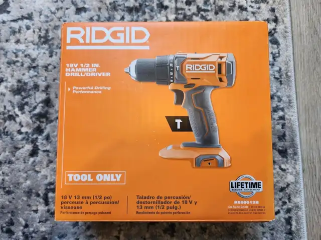 New! Ridgid 18V Cordless 1/2' Hammer Drill R860012B Tool-Only