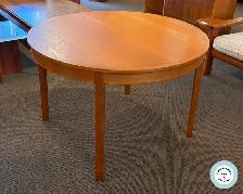 Outstanding Round Teak Table w Two Leaves at Charmaine's - Photo 2
