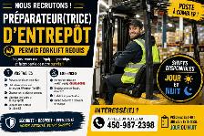 PRÉPARATEUR(TRICE) D’ENTREPÔT — DORVAL