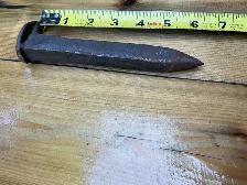 Antique Blacksmith Railroad Spike Made Into an Anvil Hardy Stake - Photo 2
