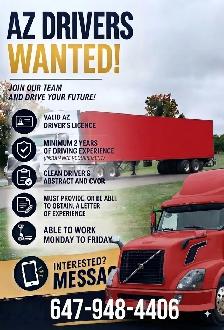 AZ DRIVER WANTED IN DURHAM REGION