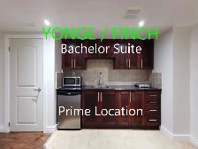 YONGE / FINCH –Prime Location BSMT Bachelor Own Kitchen & Bath