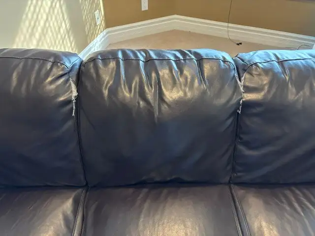 Faux Leather Couch & Love Seat