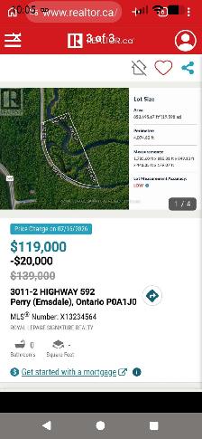19.598 acres of riverfront property for sale in Emsdale