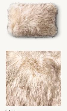 RH Restoration Hardware faux fur lumbar pillows and inserts - Photo 4