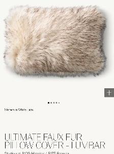 RH Restoration Hardware faux fur lumbar pillows and inserts - Photo 5