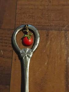 Florida State Souvenir Silver Spoon Dangling Orange Charm - Photo 2
