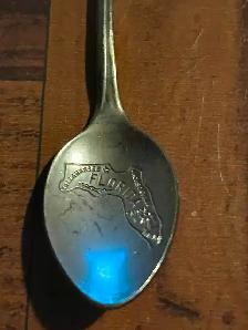Florida State Souvenir Silver Spoon Dangling Orange Charm - Photo 3