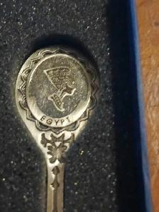 Vintage Egypt Collectable Spoon Fork Set Souvenir - Photo 3